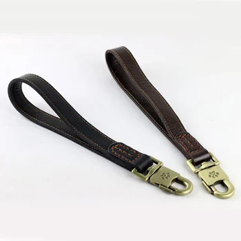 

High qulity dog Collar pulling Real Leather Dog Leashes dog pulling harness One step traction rope Large dog Free Shipping