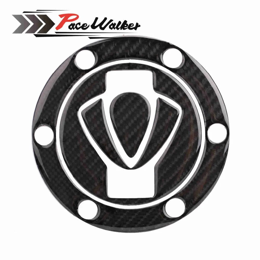 3D Carbon Fiber Tank Gas Cap Pad Filler Cover Sticker Decals Fit