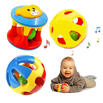 

2 PCS Kids Baby Toys for Newborns Baby Rattles Hand Shake Bell Ring Toy Stroller Early Learning Educational Baby Toys 0-12 Month