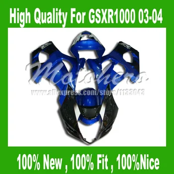 

100%NEW blue black Fairing kits For SUZUKI GSXR 1000 K3 2003 2004 GSX-R1000 GSXR1000 03 04 Fairings set + tail cover