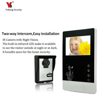 

Yobang Security freeship 4.3 "Video Door Color Video Monitor Kit Video Door Phone Video Intercom Door bell Doorbell Night Vision