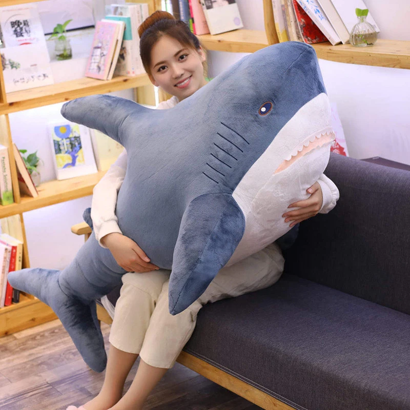 80-140 см большое программное обеспечение моделирование акула чучела морских животных плюшевая игрушка кукла мальчик подарок на день рождения креативная домашняя Подушка-Акула