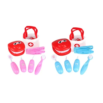 

9Pcs Simulation Toy Dentist Check Dental Model Set Medical Suite Educational Role Playing Pretend Toys Learning for Children J75