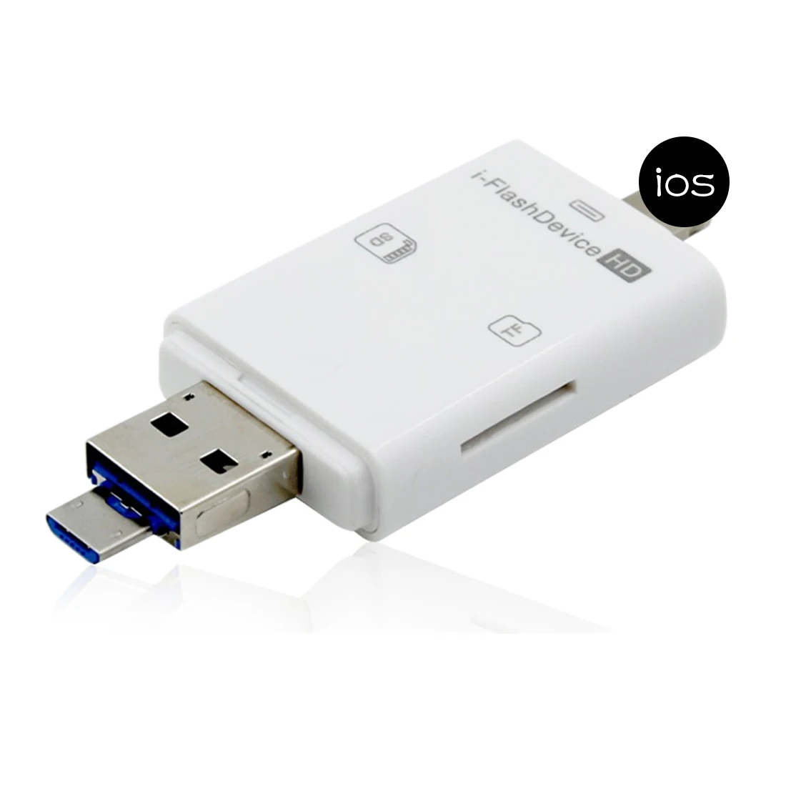 

Etmakit 3in1 Micro USB Reader Micro SD SDHC TF SD Card For iPhone 5/5s/6/6 7 plus/ipad pro air/Samsung/LG/HTC Andrid OTG Phones