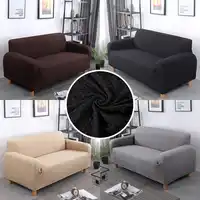Solid Color Jacquard Sofa Cover Four Seater Spandex Elastic Black Slipcovers Thick Sectional Stretch All-inclusive Towel Couch