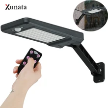 XUNATA 60 светодиодный уличный светильник с датчиком движения, солнечный уличный светильник, 3 режима, уличный светильник, настенный светильник+ дистанционное энергосбережение для сада