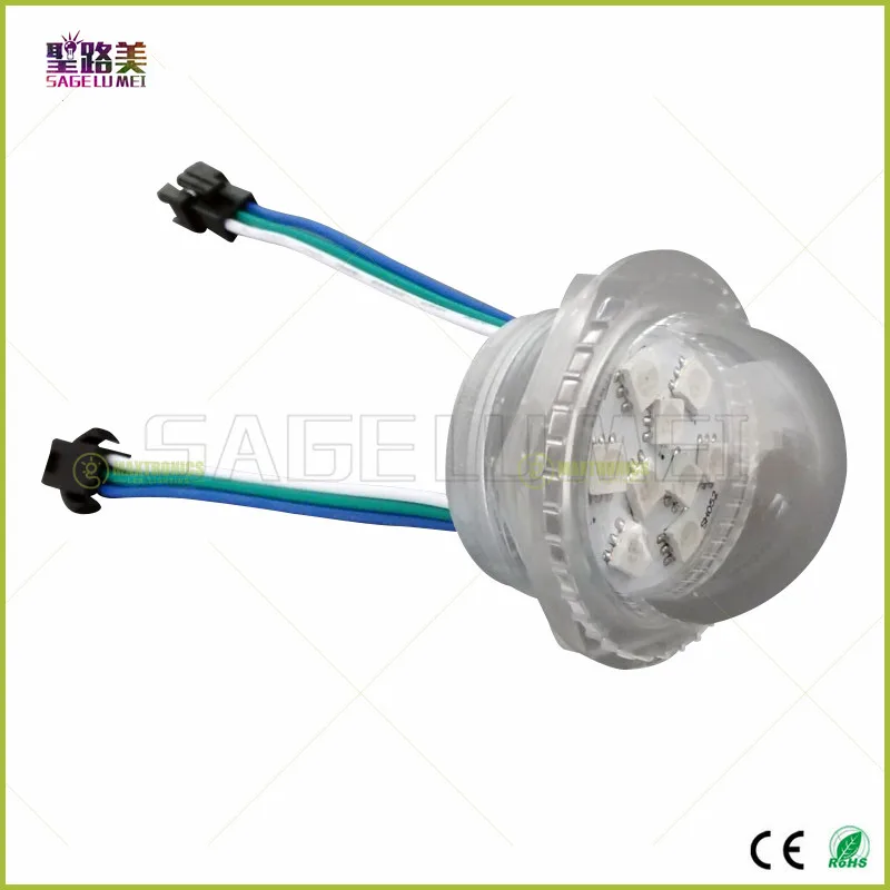 Супер яркий DC12V 2903ic 9 светодиодов 36 мм Диаметр SMD 5050 RGB пиксель света d36mmtransparent крышка светодиодные модули строки Водонепроницаемый IP