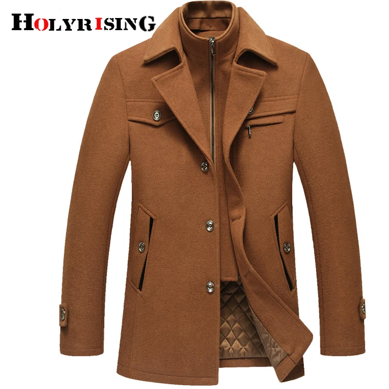 Men Thick Wool Coat Jacket can be moved collar manteau homme 4 color winter coat men cappotto uomo M-4XL size 18704-5 Men Thick Wool Coat Jacket can be moved collar manteau homme 4 color winter coat men cappotto uomo M-4XL size 18704-5