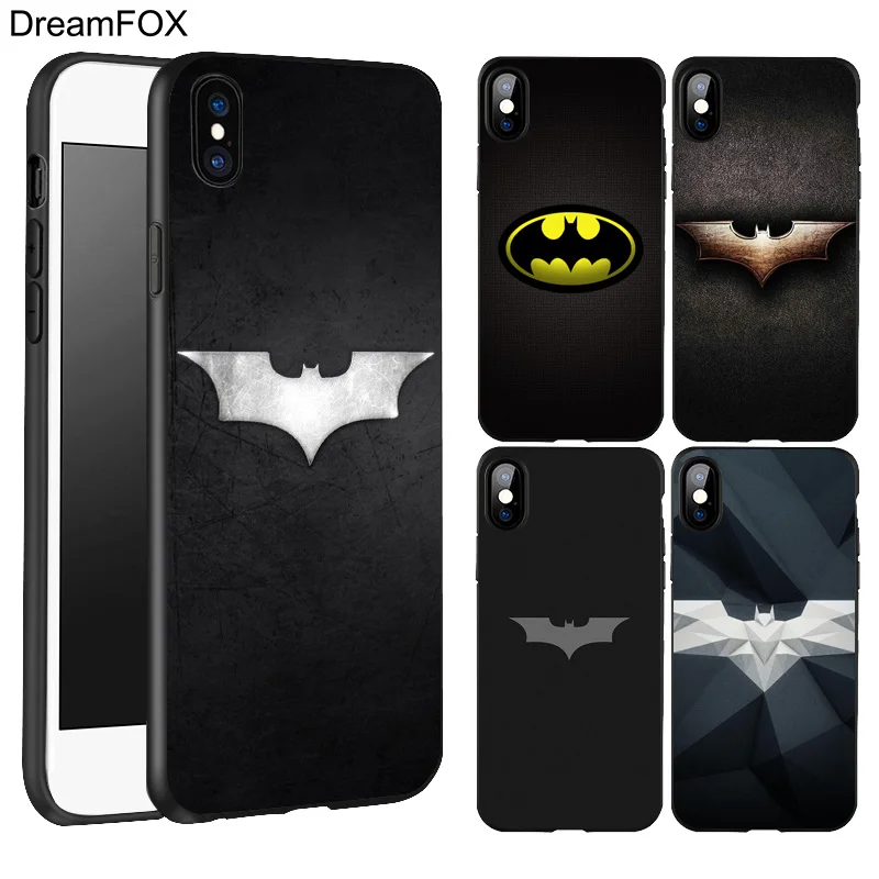 DREAMFOX L248 супергерой Бэтмен Черный Мягкий ТПУ силиконовый чехол для Apple iPhone 11 Pro XR XS
