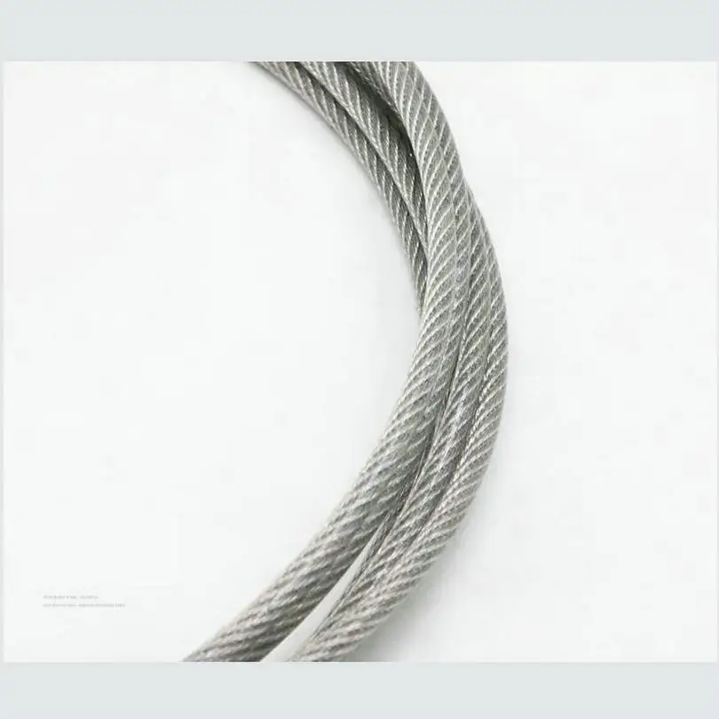 HQ 0.4/0.5/0.6/0.8/1.0/1.2/1.5/2.0/2.5/3.0/4.0/5.0/6.0MM Diameter 304  Stainless Steel Wire Rope with PVC Coating Coated Cable