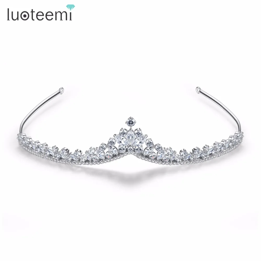 Big Crystal Rhinestones Tiaras and Crowns Zircon Diadem Brides Princess Queen Headband Bridal Jewelry Wedding Hair Accessories