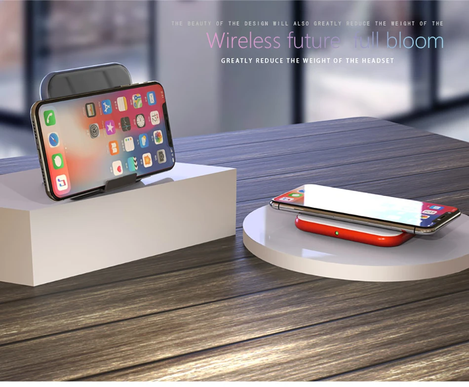!ACCEZZ Mirror Phone Stand Charger 7.5W Fast Qi Wireless Charging For iPhone X 8 Plus XS MAX XR MIX 2S 10W Charge For Samsung S8 (1)