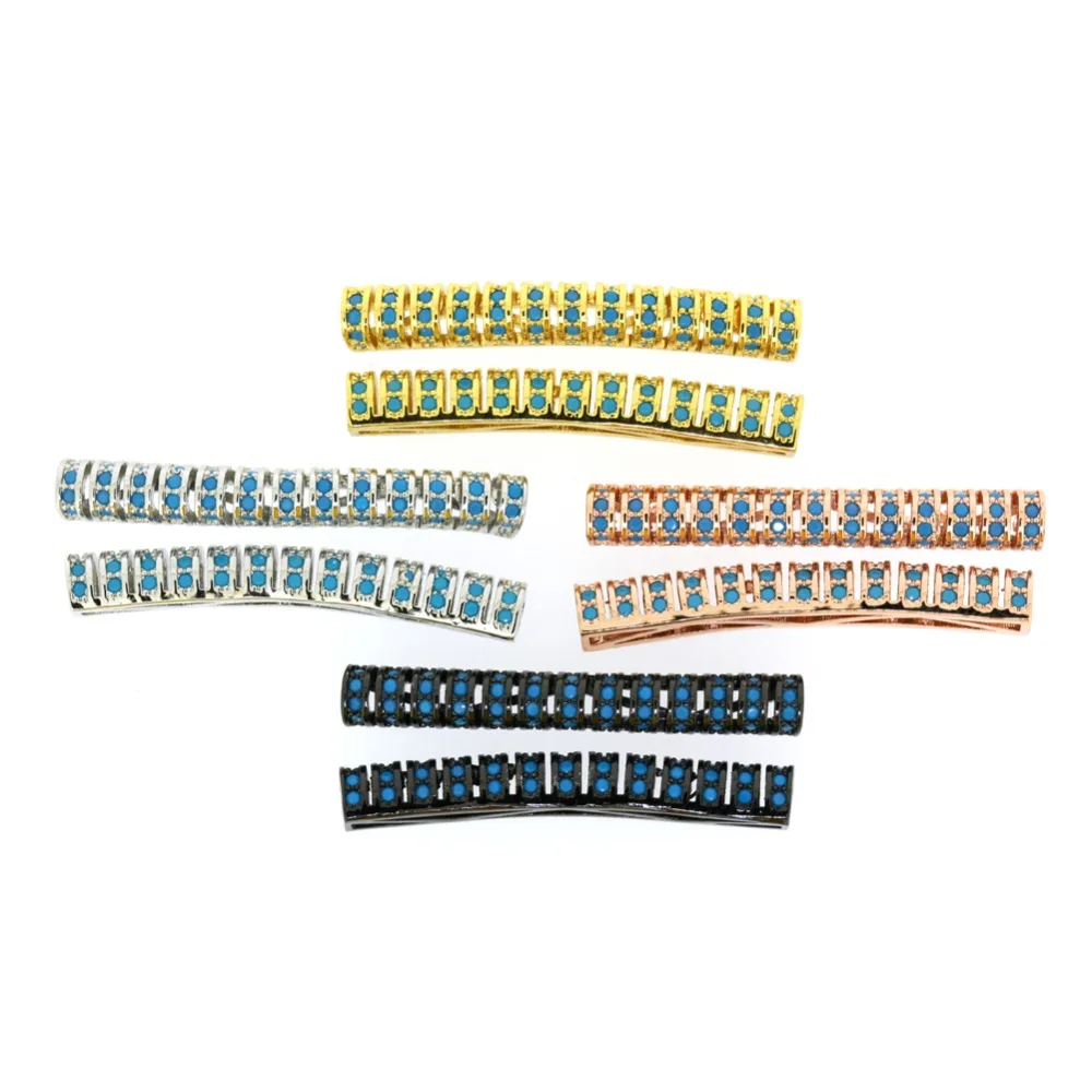 4PCS/LOT New Design Jewelry Findings Long Tube Silver/gold/black/rose