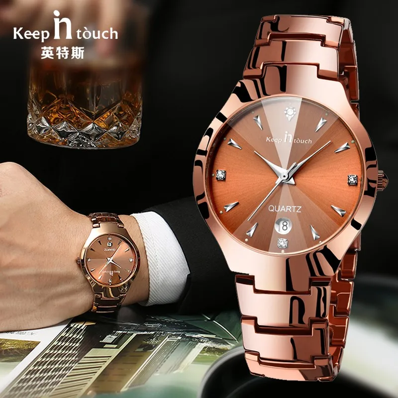 2020 Luxury Brand Lover Watch Pair Waterproof Noctilucent Men Women Couples Lovers Watches Set Wristwatches Relogio Feminino