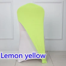 Лимон желтый цвет лайкра чехлы для стульев кепки универсальный для свадебного украшения спандекс Чехол для стула для вечеринки подходит для всех стульев оптом