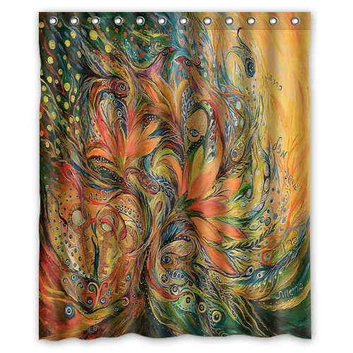 Custom Stylish Popular Waterproof Bath Curtain Watercolor peacock Shower Curtains 60 x 72 Inch Bathroom decor Custom Stylish Popular Waterproof Bath Curtain Watercolor peacock Shower Curtains 60 x 72 Inch Bathroom decor