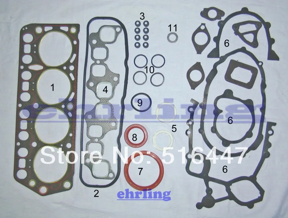 2KD 2KD-FTV Full Engine Rebuilding Gasket Set 04111-30030 For Toyota Hilux Hiace Bus Box Quantum Iii Bus Dyna 2.5 D 4d 4wd I.999472859