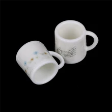 2 шт./лот белые чашки кружки 1:12 кукольный домик Миниатюрный Кукольный домик 1/12 аксессуары