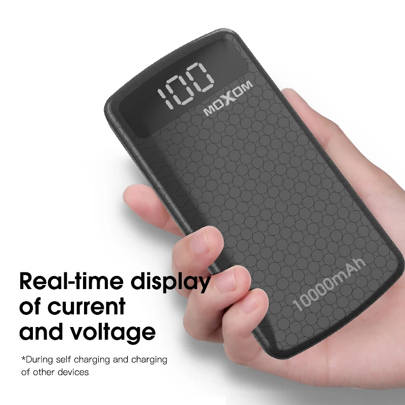 MOXOM power Bank 20000 мАч USB power Bank портативный внешний аккумулятор зарядное устройство USB power bank для Xiaomi Mi 9 iPhone power bank