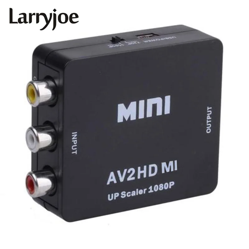 

Larryjoe 1080P HDMI Interface HDMI TO RCA HDMI TO AV 1080P AV2HDMI Mini AV TO HDMI Converter Signal Mini HD Video Converter Box