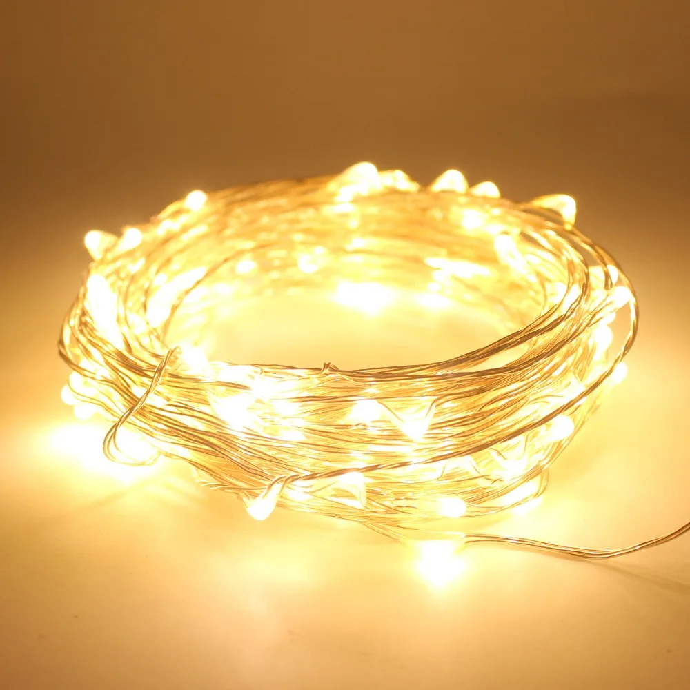 

10pcs 10 meter 100 LED Copper Vine light Red Blue Green White Yellow DC 12V input Christams holday New year Festival light