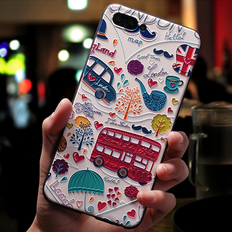 Чехол YonLinTan чехол для HuaWei Honor 10 мобильный телефон задняя крышка 3D силикон 360
