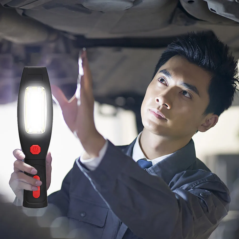 

Linterna led USB COB LED Magnetic Work Light Car Garage Mechanic Home Torch Lamp linterna led recargable de alta potencia torch
