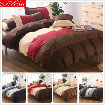 

Colorful Stripe Quilt Duvet Cover Pillowcase Bedding Set Adult Kids Child Soft Bed Linen Single Twin Queen King Big Size 210x210