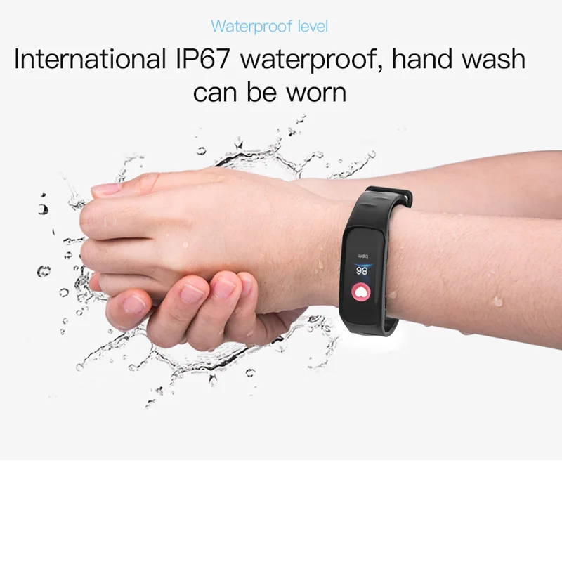 Wearpai C1Plus Smart Watch Blood Pressure Fitness Tracker Heart Rate Monitor Smart Bracelet Black Men Watch for Sport Climbing