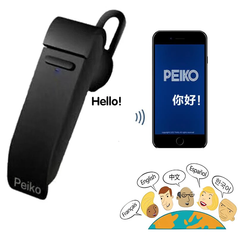 Многоязычные мгновенные переводчики в режиме реального времени, голосовые переводчики с беспроводными Bluetooth наушниками