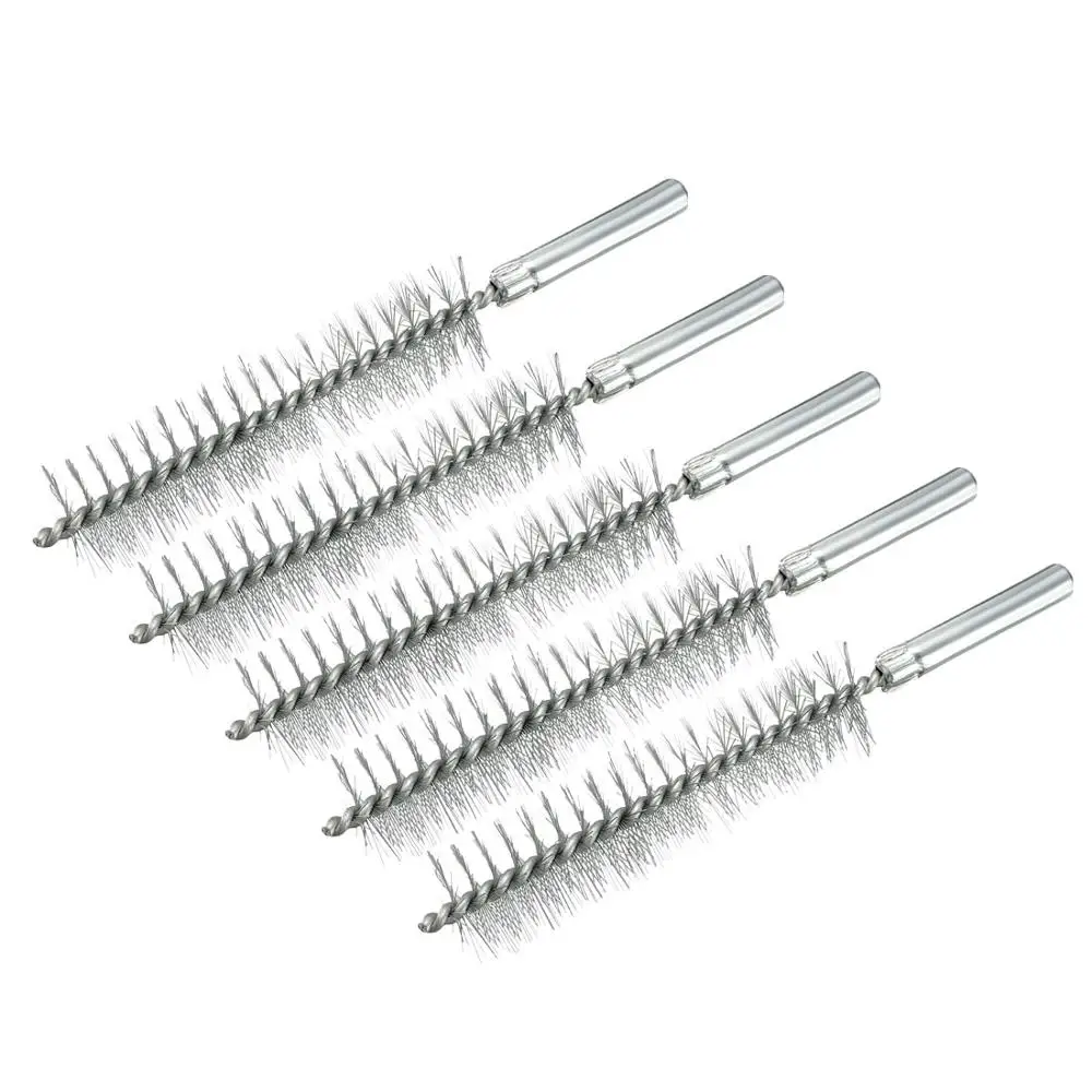 

Uxcell 5pcs Home 0.2-0.3mm Dia 155-285mm Stainless Steel Wire Pipe Tube Brush Bottle Spring Brush Red Wine Bottle Brush