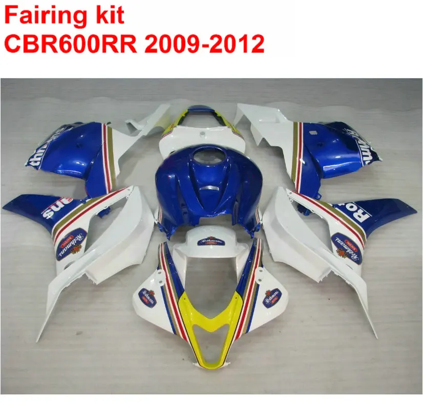Набор обтекателей ABS для HONDA CBR600RR 2009 2010 2011 CBR 2012 RR голубые и белые обтекатели 09 10 11 12