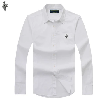 

Plus size New OXFORD FABRIC 100% COTTON excellent comfortable slim fit button collar business men casual shirts tops K881