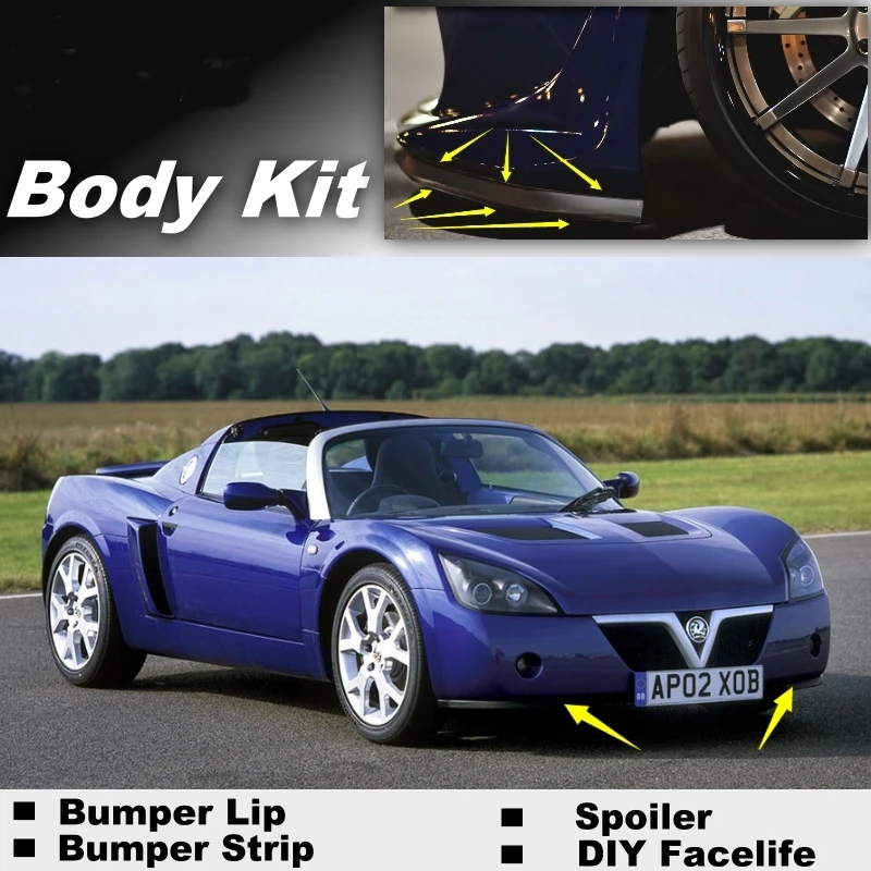 

NOVOVISU Bumper Lip Deflector Lips For Opel ECO Speedster For Vauxhall VX220 For Daewoo Speedster Front Spoiler / Body Kit Strip