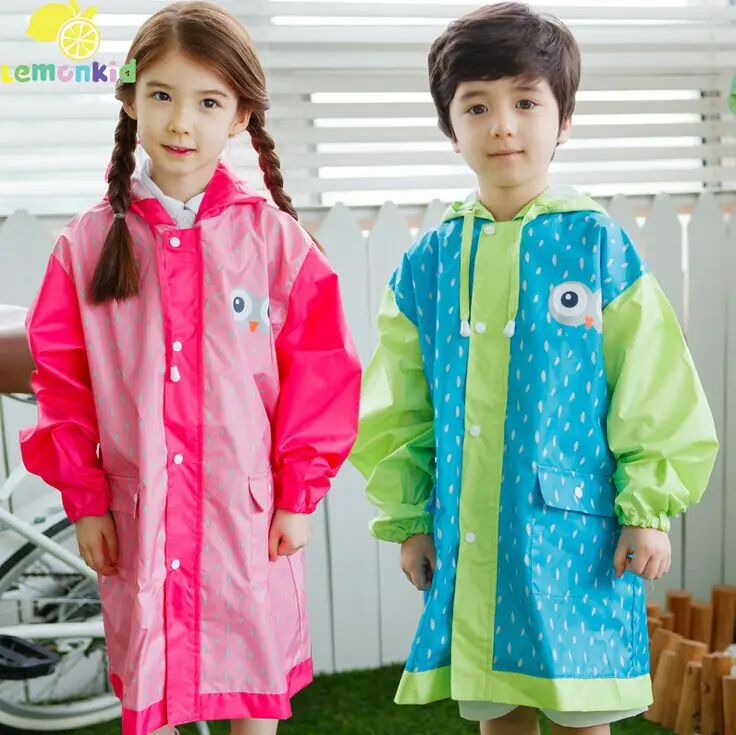 2016 New Kids Raincoat Unisex Waterproof Rainwear Baby Fashion Trench