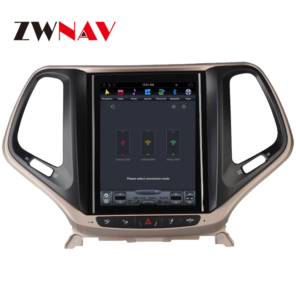 Best ZWNVA Tesla IPS Screen Android 7.1 Car No DVD Player Radio GPS Navigation For JEEP Cherokee 2014 2015 2016 2017 2018 Headunit 3
