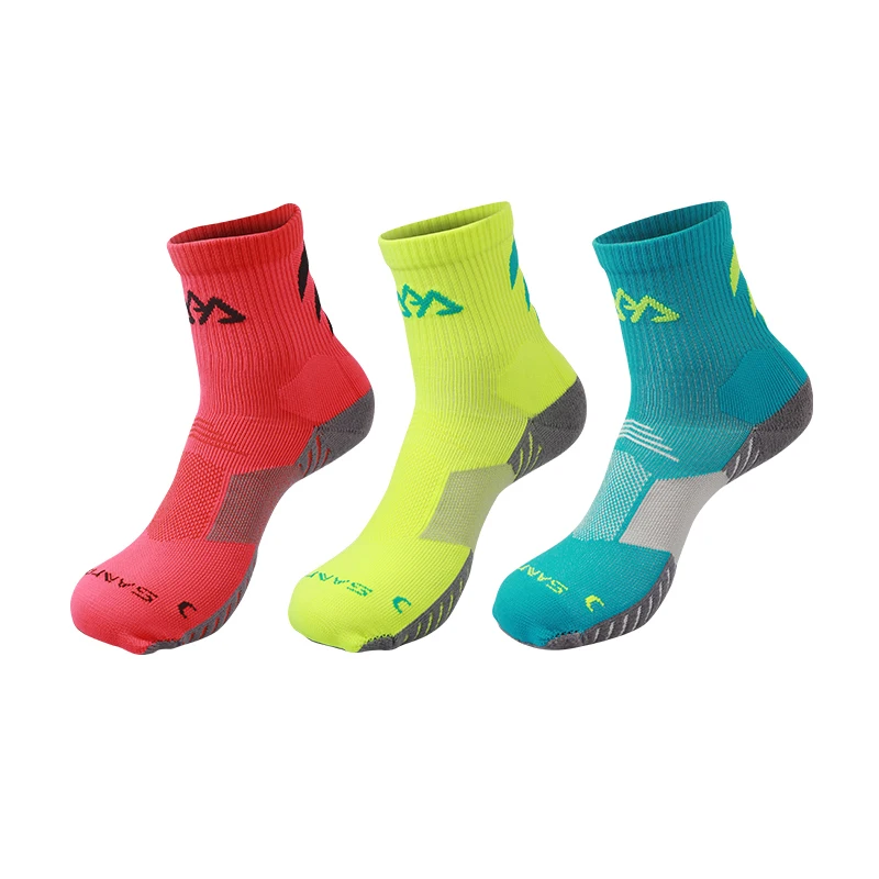 3 пары носков для бега SANTO Marathon Серебристые ионные быстросохнущие антибактериальные дышащие спортивные носки для бега Meias