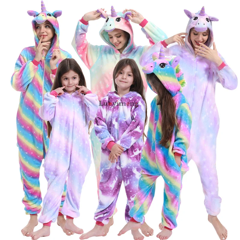 Details about   Kids Pajamas Anime Kigurumi Unicorn Pajamas Winter Sleepwears For Children 