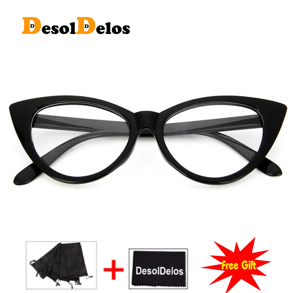 2019 New Sexy Cat Eye Optical Glasses Women Transparent Eyewear Brand Designer Vintage Clear Eyeglasses Optical Frame oculos