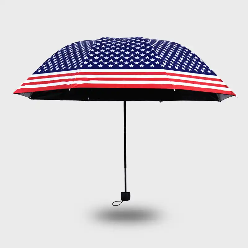 hombres y ni/ñas a prueba de viento compacto y ligero RXYY Paraguas plegable de madera con bandera americana de Estados Unidos para mujeres