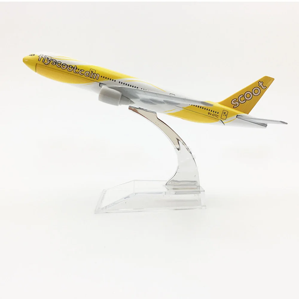 1/400 масштаб самолета Боинг 777 Scoot Airways 16 см сплава плоскости B777 модель игрушки Для детей подарок для коллекции