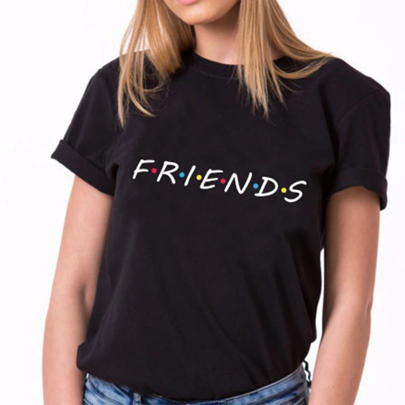 Friends Tv Show T Shirt Letter Printing Aesthetic Clothing Women's ...