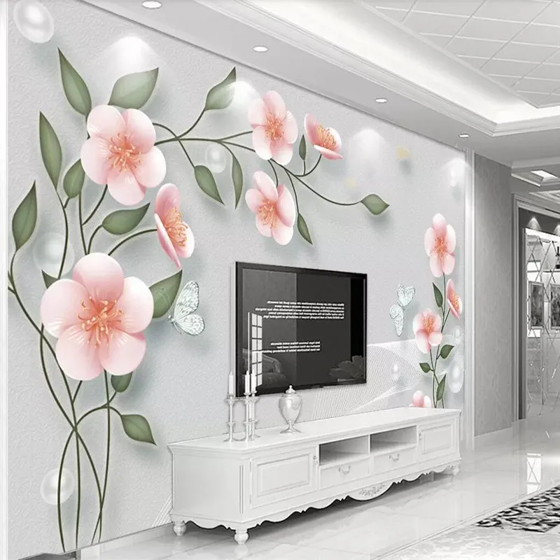 3D stereo plum blossom simple TV background wall professional production mural wallpaper wholesale custom poster photo wall 3D stereo plum blossom simple TV background wall professional production mural wallpaper wholesale custom poster photo wall