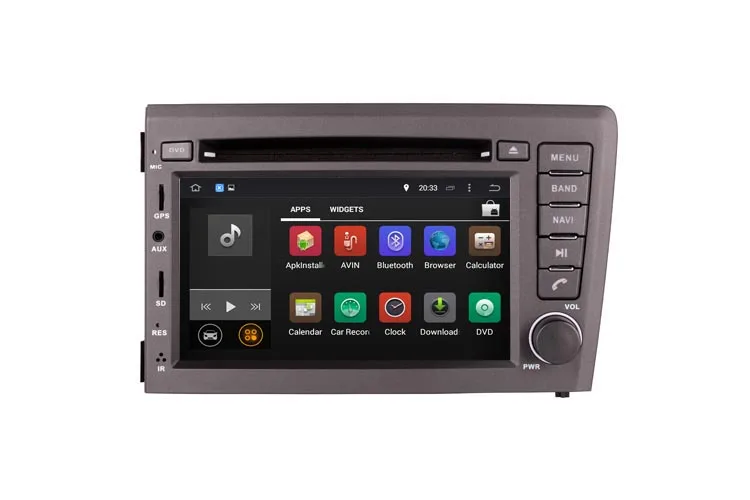 7 дюймов 1024*600 HD android 9,0 автомобильный dvd-плеер для volvo S60 V70 2001-2004 с gps-навигацией Восьмиядерный 4 Гб ram 64 ГБ rom wifi