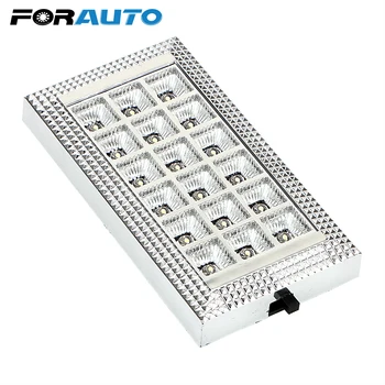 

FORAUTO Auto Interior Light Car Dome Light Roof Ceiling Lamp Bulb White Rectangular Signal Lamp 18LED Reading Lamps