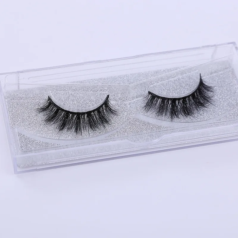 3D Real Mink Cílios, Pele Falsa, Tira Grossa, Falso Faux Eye Lashes, Maquiagem Beleza, 100% Handmade Glitter Embalagem, D104