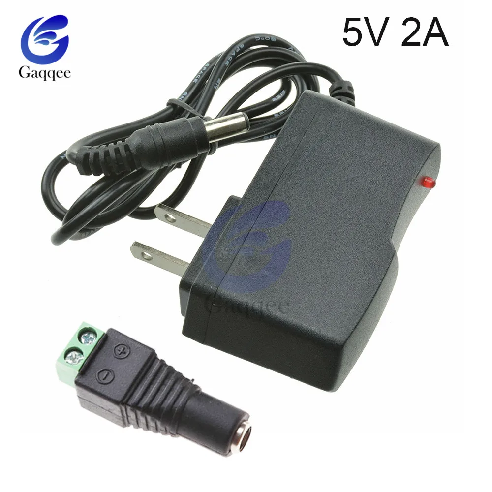 ЕС и США драйвер plug адаптер переменного тока 110V 220V DC/DC 12V 2A 5V 1A 5,5*2,1 мм светодиодный Питание+ femalе для Светодиодные ленты конвертер - Цвет: US 5V 2A