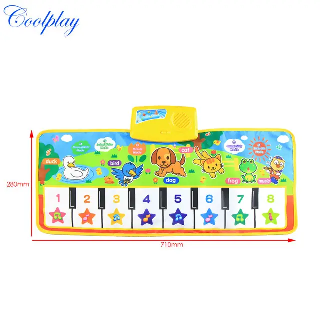 71x28cm Baby Musical Carpet Music Mat Funny Animal Voice Singing Playing Music Piano Early Educational Learning Toys for Kids 2