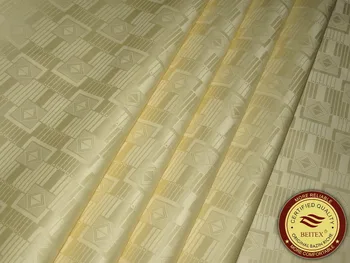 

2018 New Guinea Brocade High Quality Bazin Riche (Similar to Getzner) Cream Color Senegal Garment Tissu Africa Traditional Cloth