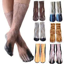 Зимние мужские хлопковые носки для взрослых Для мужчин эластичные дышащие 3D с длинными смешные мужские носки HY41